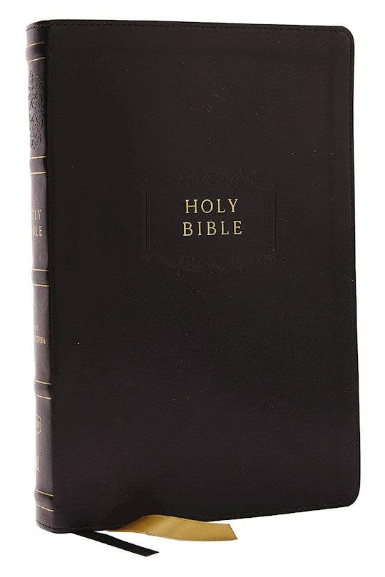 KJV Center-Column Reference Bible With Apocrypha (Comfort Print)-Black Leathersoft Indexed