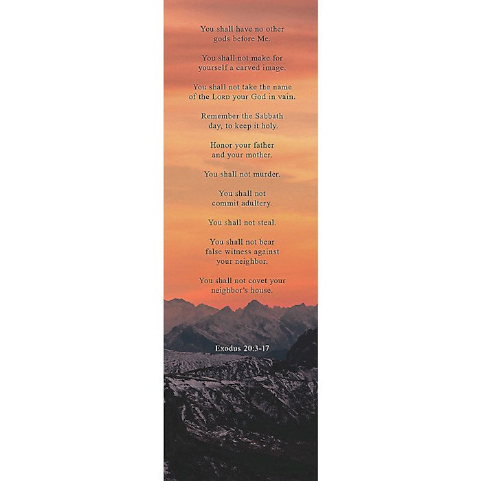 Bookmark-10 Commandments (Pack Of 25)