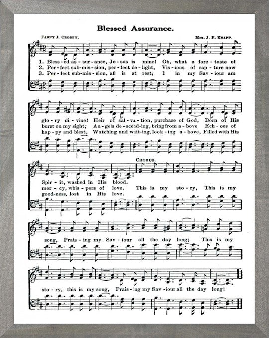 Framed Art-Blessed Assurance (11 X 14) (Hymn Art)