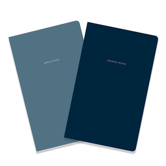 Bible Study & Sermon Notes Series Blue Journal 2 Pack
