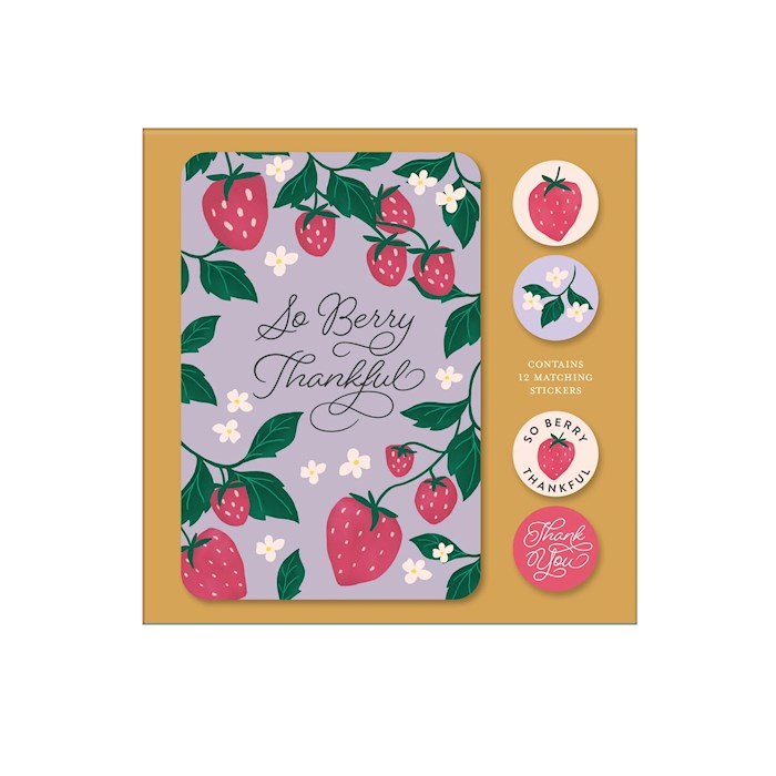Thanks a Pun Assorted Thank You Note Card Set - 12