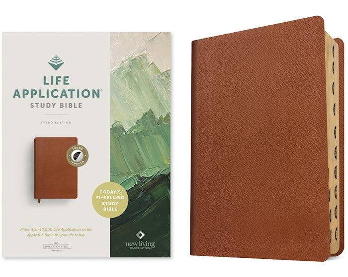 NLT Life Application Study Bible (Third Edition) (RL)-Brown Genuine Leather Indexed