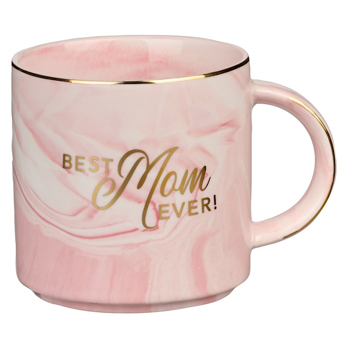 Mug-Best Mom Ever-Pink Marbled (MUG924)