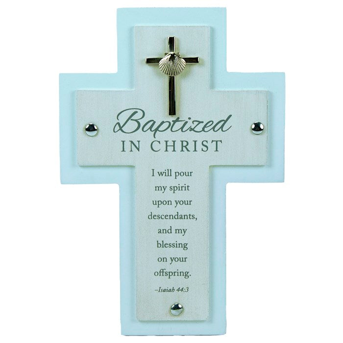 Cross-Baptized In Christ-Blue