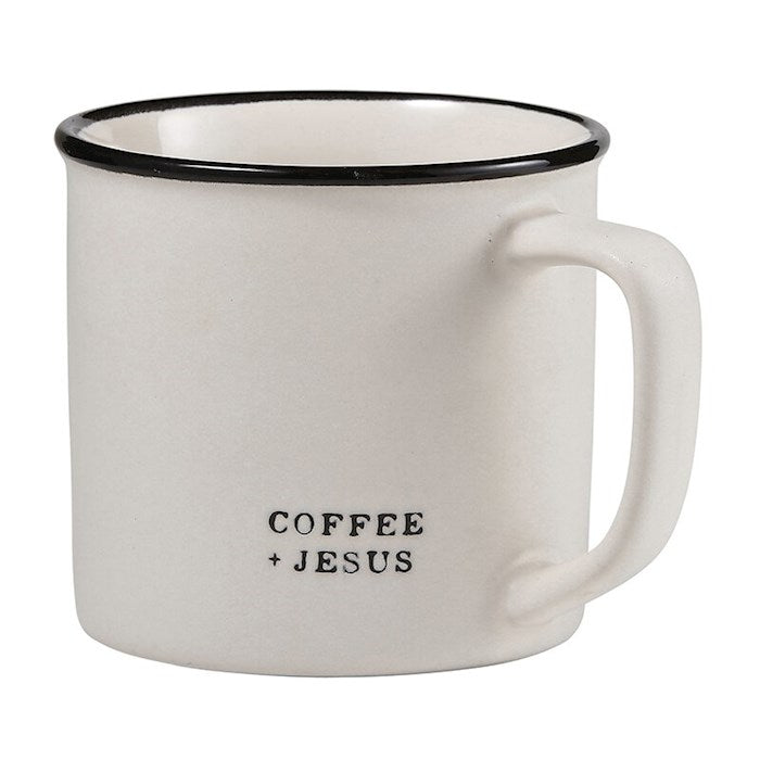 Mug-Coffee + Jesus (4" x 3.75")