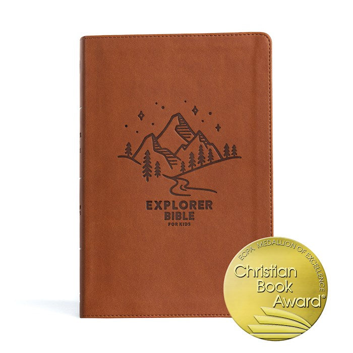 CSB Explorer Bible For Kids-Brown Mountains LeatherTouch Indexed
