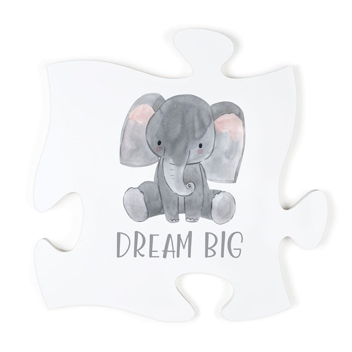 Puzzle Piece-Dream Big-Elephant (12 x 12)