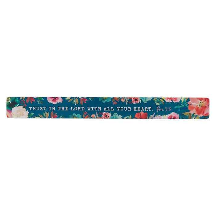 Magnetic Strip-Trust in the Lord Prov. 3:5-Blue Floral (Pack Of 6)