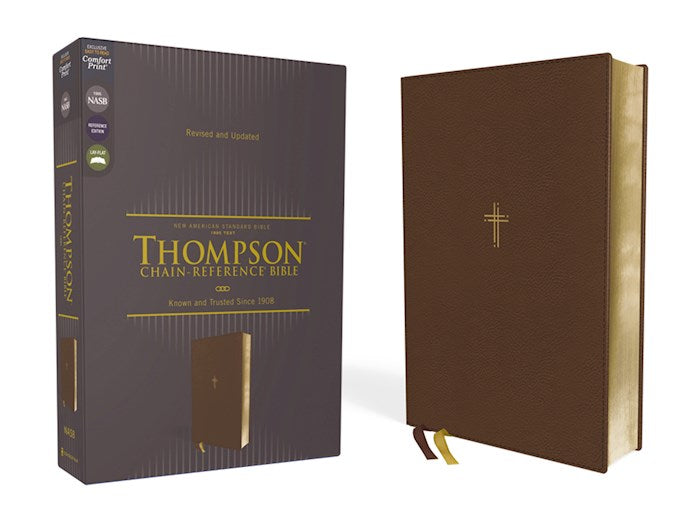 NASB 1995 Thompson Chain-Reference Bible (Comfort Print)-Brown Leathersoft