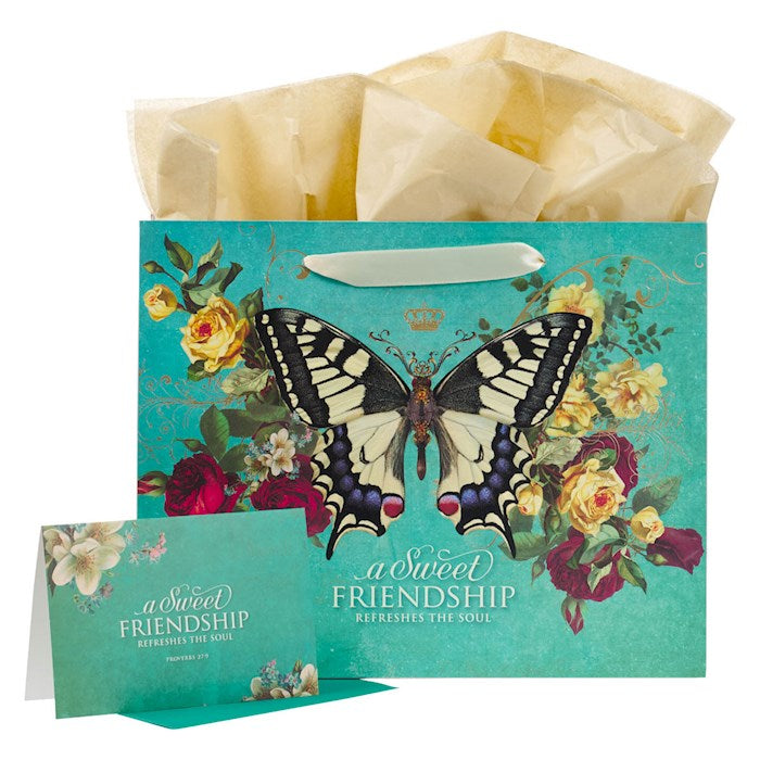 Gift Bag w/Card-Large-Landscape-Sweet Friendship Prov. 27:9