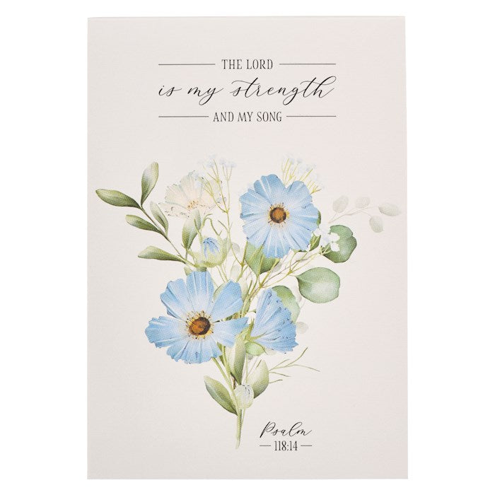Notepad-Floral My Strength & My Song Ps. 118:14