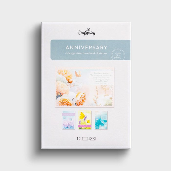 Boxed Card-Anniversary: Butterflies (Box Of 12) (DS