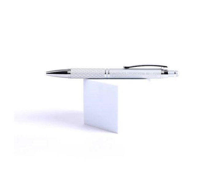 Diamond Touch Gift Pen-Celebrate Life-Silver