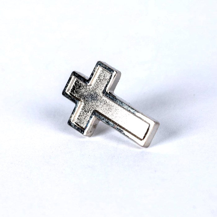 Lapel Pin-Cross-Silver (3/4") (Pack Of 6)