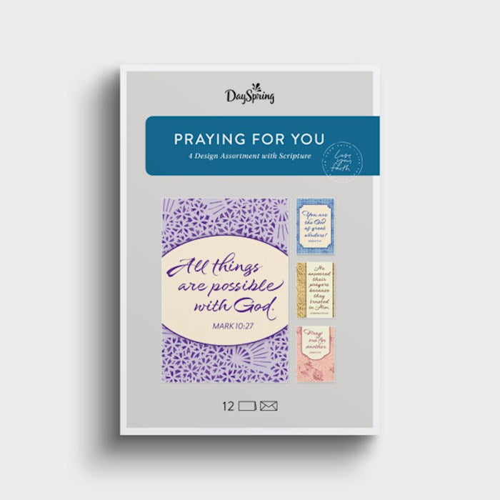 Boxed Card-Praying For You-Patterns (Box Of 12)-U1203