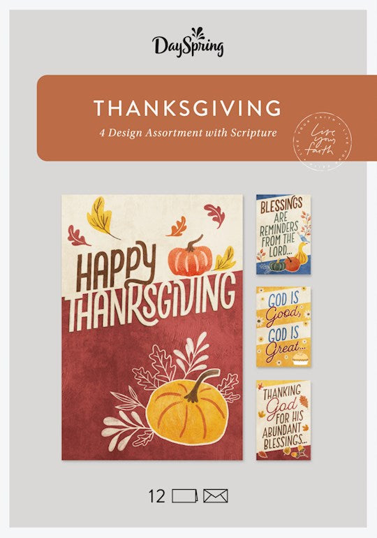 Boxed Card-Thanksgiving-Blessings (Box Of 12)