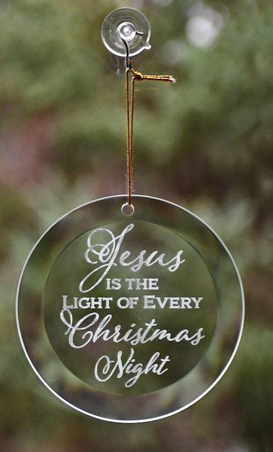 Ornament-Jesus Is The Light (4" x 4")