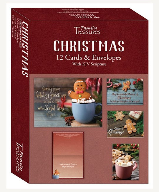 Boxed Card-Christmas-Gingerbread Men (Box Of 12)