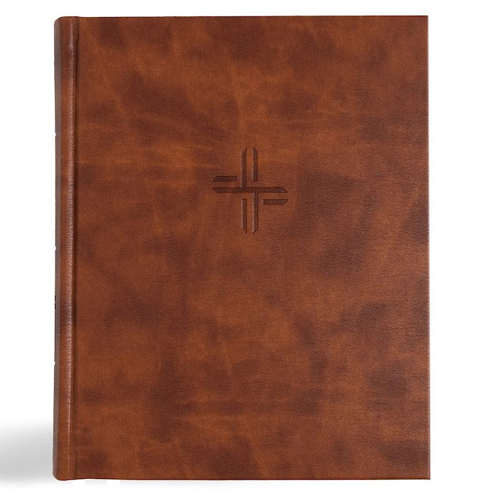 CSB Notetaking Bible Expanded Reference Edition-Brown LeatherTouch Over Board