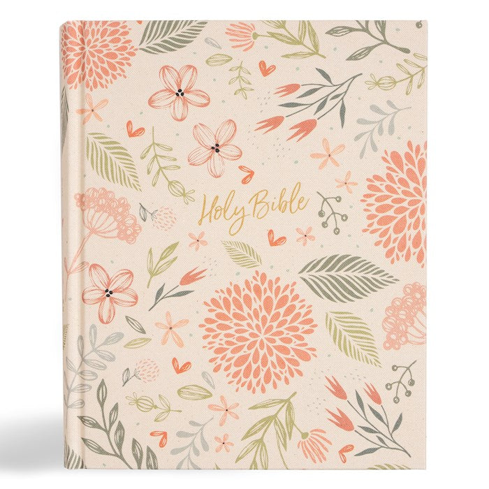 CSB Notetaking Bible Expanded Reference Edition-Floral Cloth Over Board