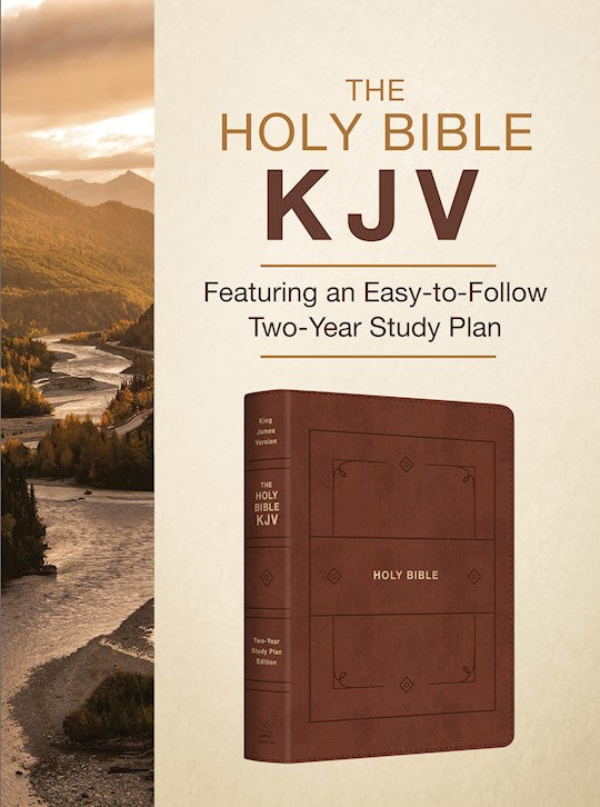 KJV The Holy Bible-Cinnamon & Gold Imitation Leather