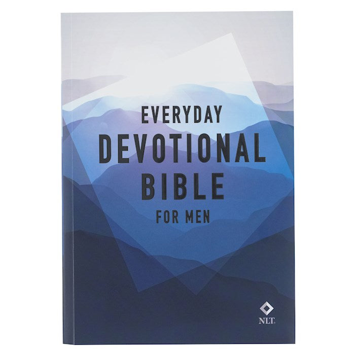 NLT Everyday Devotional Bible For Men-Blue Softcover