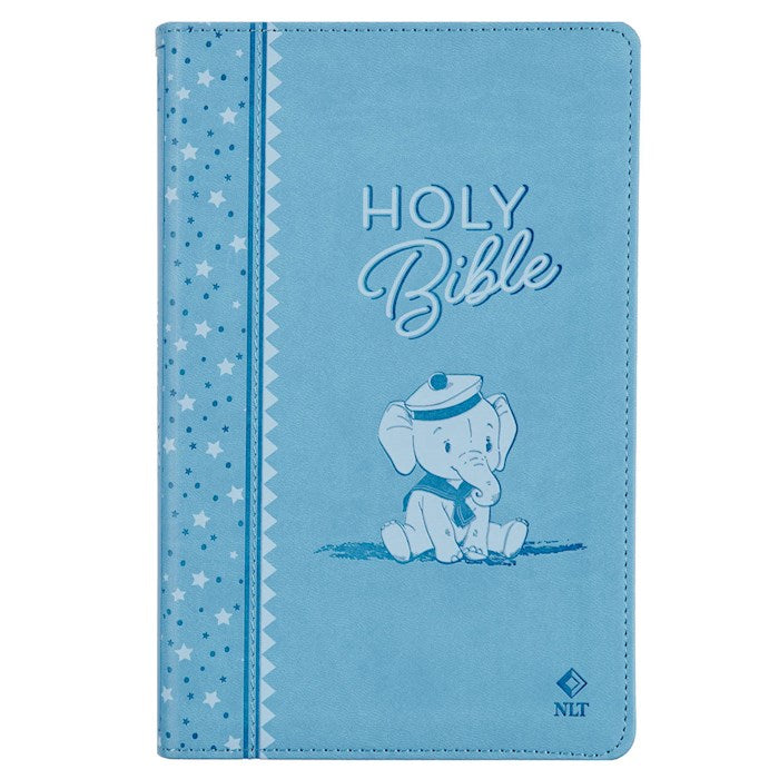 NLT Keepsake Bible For Boys-Blue Faux Leather