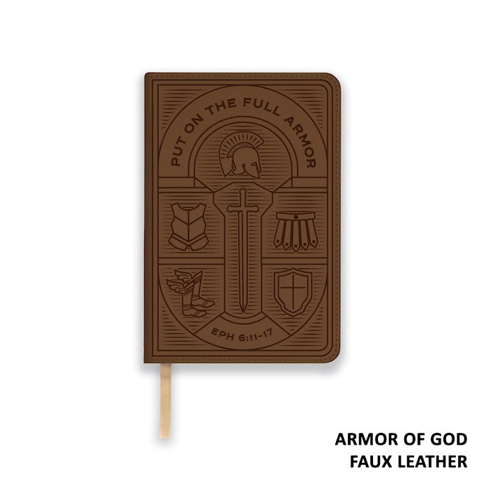 LSB Legacy Standard Bible/Compact Edition-Brown Armor Of God Paste-Down Faux Leather