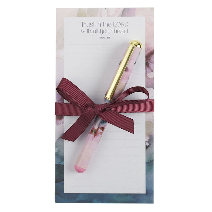 Magnetic Shopping List W/Pen-Trust In The Lord-Prov. 3:5