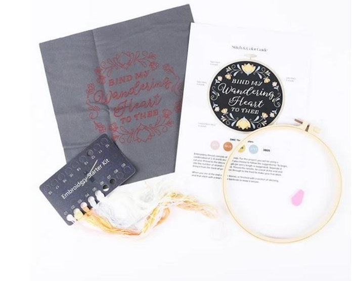 Embroidery Kit-Bind My Wandering Heart To Thee (8")