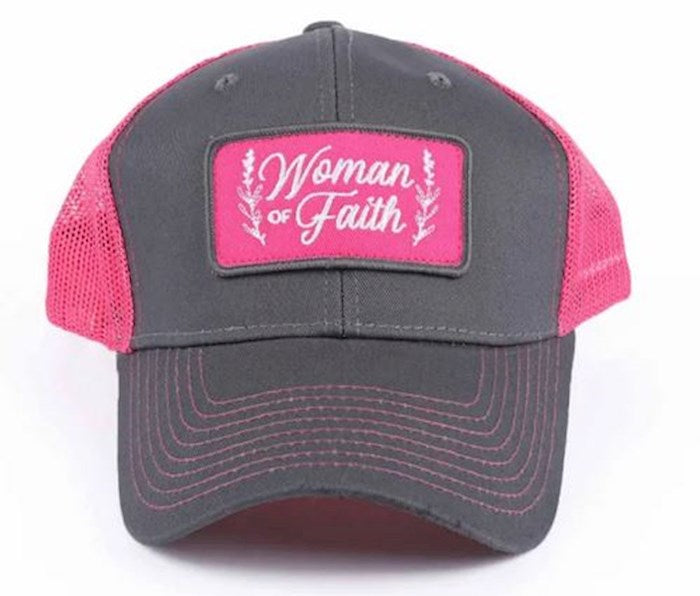 Cap-Woman Of Faith-Pink/Gray