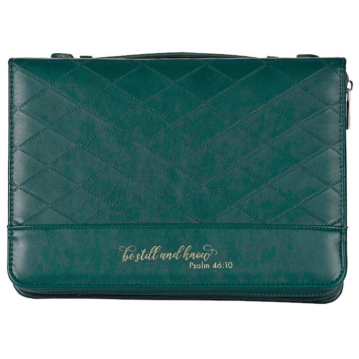 Bible Cover-Quilt-Be Still And Know-Green-XLarge