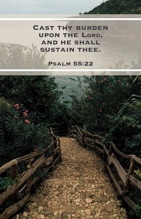 Bulletin-Thy Word Is A Lamp Unto My Feet And A Light Unto My Path (Psalm 55:22 KJV) (Pack Of 100)