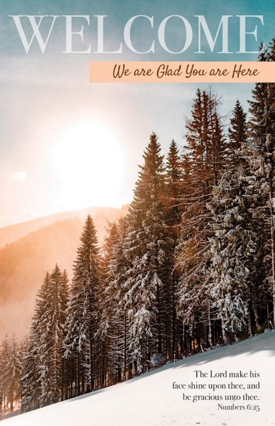 Bulletin-Welcome: We Are Glad You Are Here (Numbers 6:25 KJV) (Pack Of 100)