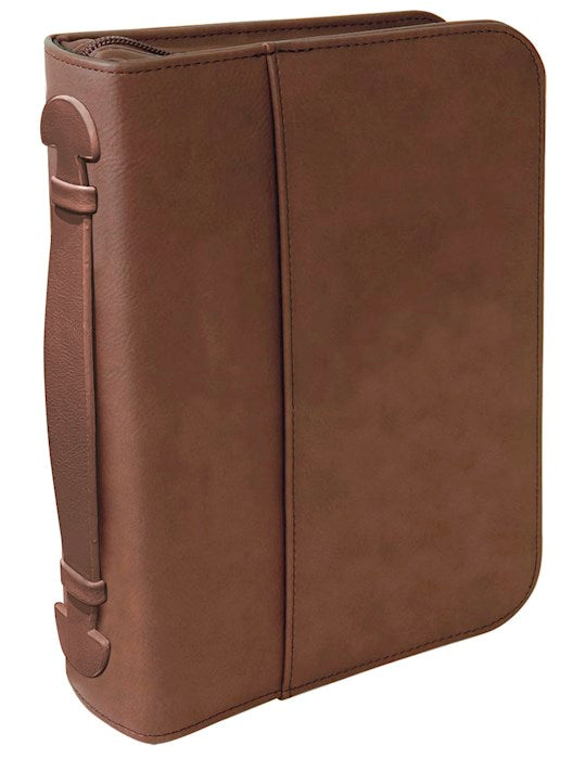 Bible Cover-Classic Faux Leather-Brown-XLarge