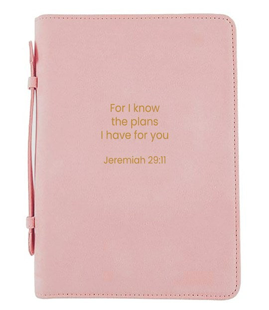 Bible Cover-His Plans-Pink-XLG