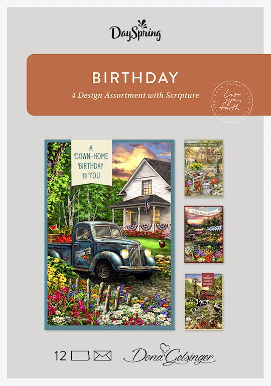 Boxed Card-Birthday-Dona Gelsinger (Box Of 12)