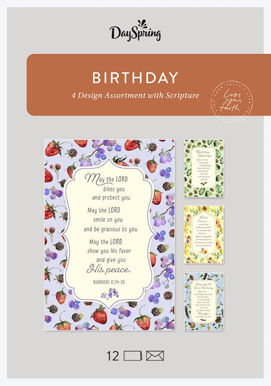Boxed Card-Birthday-Country Patterns (Box Of 12)