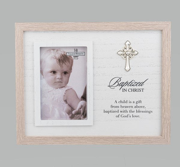 Photo Frame-Baptized In Christ/Child (Holds 4x6 Photo)