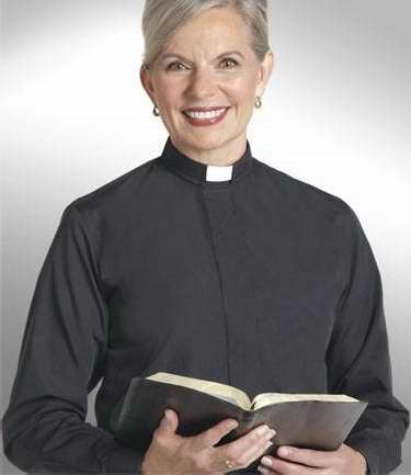 Seed of Abraham Christian Bookstore - Clerical Shirt-Women-Long Sleeve Tab Collar-Size 14-Black