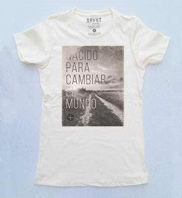 Span-TS-Born To Change The World-Womens- Small-Ivory/Brown