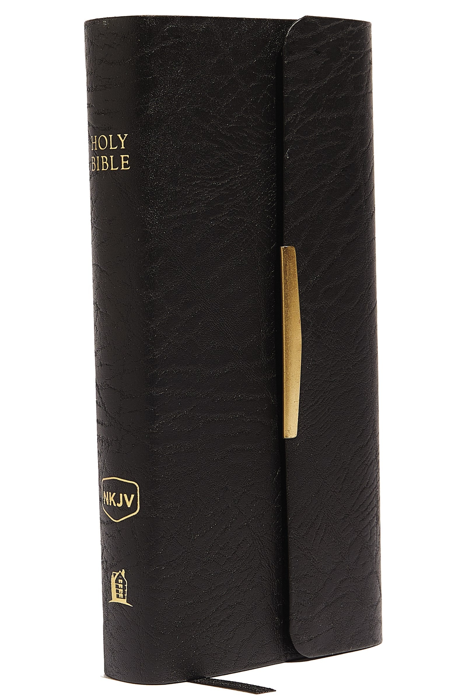 NKJV Classic Companion-Black Bonded Leather w/Snap Flap