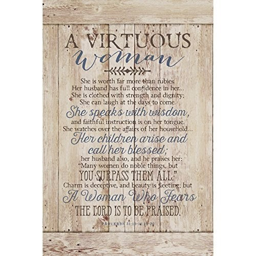 Plaque-New Horizons-Virtuous Woman (Easel Backed) (6 x 9)
