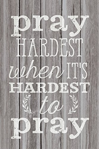 Plaque-New Horizons-Pray Hardest (Easel Backed) (6" x 9")