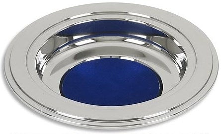 Seed of Abraham Christian Bookstore - (In)Courage - Offering Plate-Silver-Blue Pad