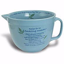 Mixing Bowl-w/Spout-Amazing Woman-Blue