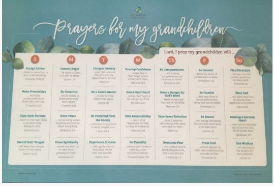 Desk Pad - Prayers For My Grandchildren
