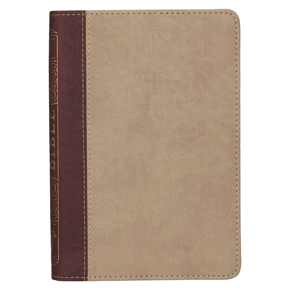 KJV Compact Bible-Sand/Brown Faux Leather