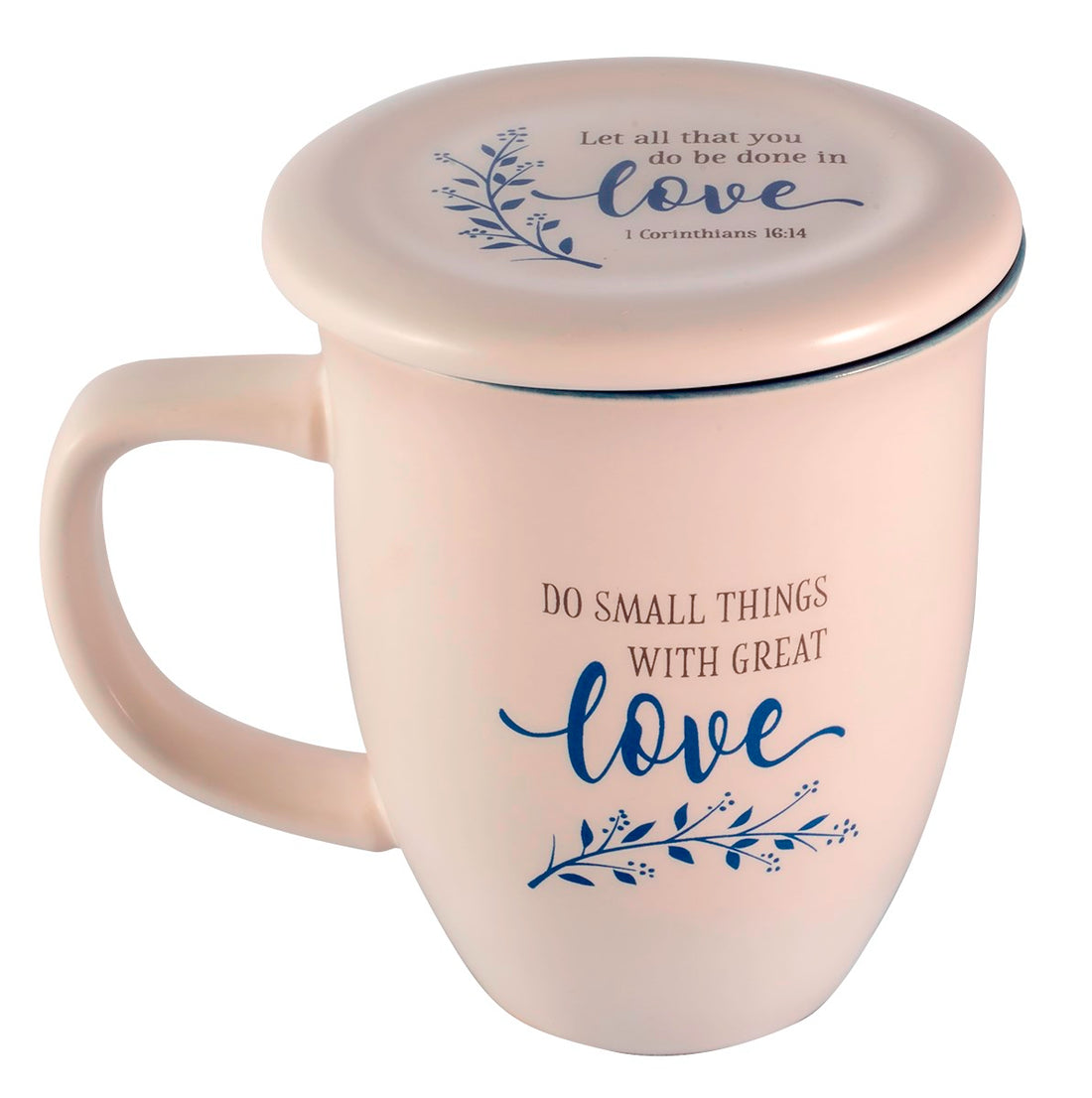 Mug-Do Small Things-White w/Coaster/Lid