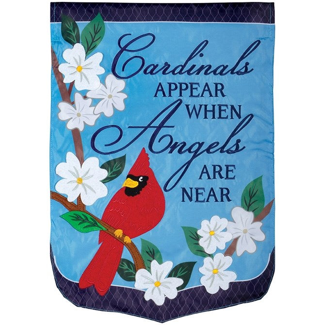 Flag-Garden-Applique-Angels Are Near (12.5" x 18")